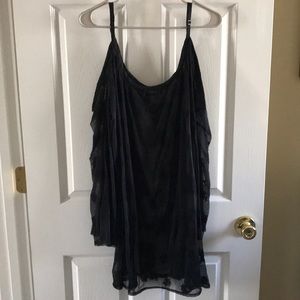 Sheer cold shoulder top